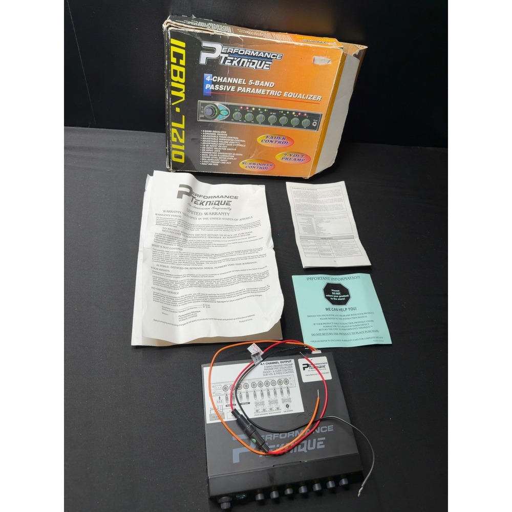 Performance Teknique ICBM-7210 5 Band Parametric Equalizer Preamp w/ Box